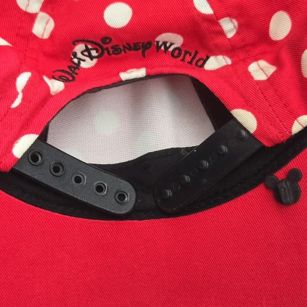 AUTHENTIC‎ DISNEY Minnie Mouse Ears Hat Red/White Polka Dots